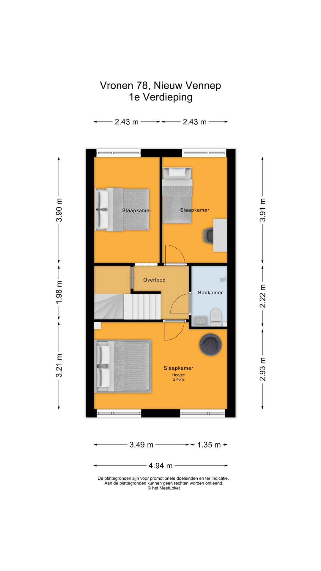 Vronen 78 , 2151 PD Nieuw-vennep map